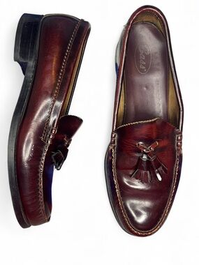 G. H. Bass Weejuns Jackie Tassel Kiltie Loafer Size 11 D Burgundy Dress Shoes